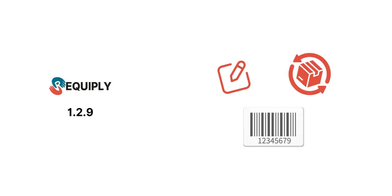 Requiply 1.2.9: panel, checklists de entrega, códigos de barras y grupos de permisos