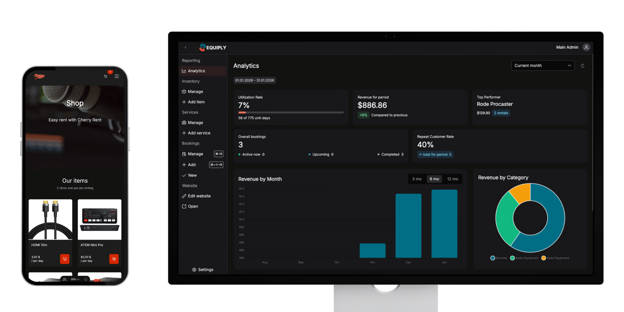 Requiply CRM system interface