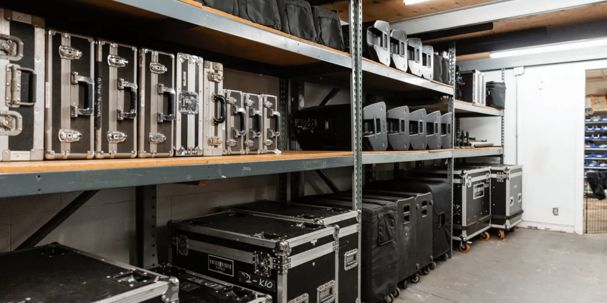 Warehouse with rental equipment